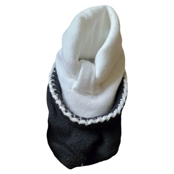 Kate Spade New York Black & White Bow Sock Knit Crib Shoes Girls Newborn 0-3M NB - Picture 2 of 5